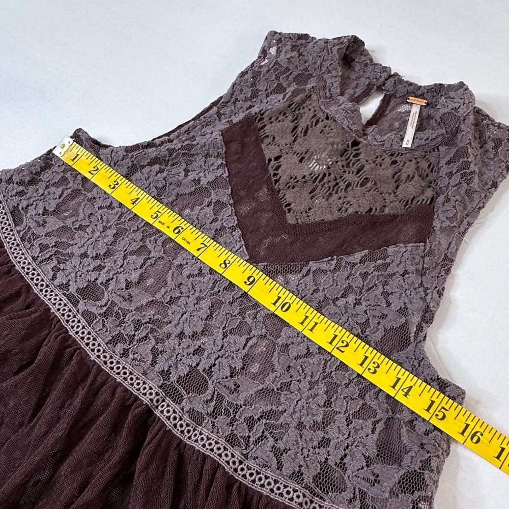 Free People Lady Bird Swing Lace Tank Top Medium Fairy Romantic Whimsigoth Boho - Picture 2 of 6